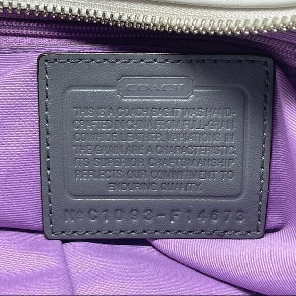 Coach Pleated Gallery Tote White Gray Leather C1093-F14673
Purse - Picture 11 of 11